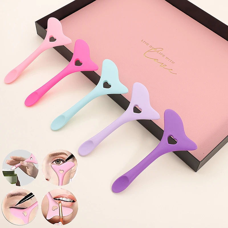 

1Pc Silicone Eyeliner Stencils Wing Tips Marscara Drawing Lipstick Wearing Aid Face Cream Mask Applicator Makeup Tool