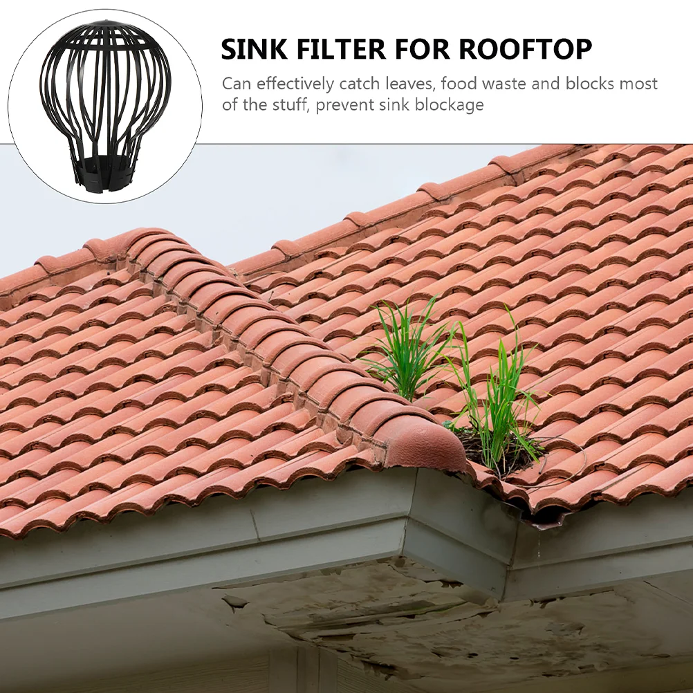 8 Pcs Drain Grill Downspout Rooftop Filter Caps Anti-block Drainer Covers Leakproof Plastic Drainage Strainer