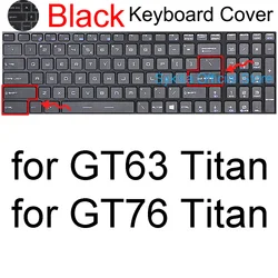 Premium Silicone Keyboard Protector Skin for MSI Titan Series Laptops (Black)
