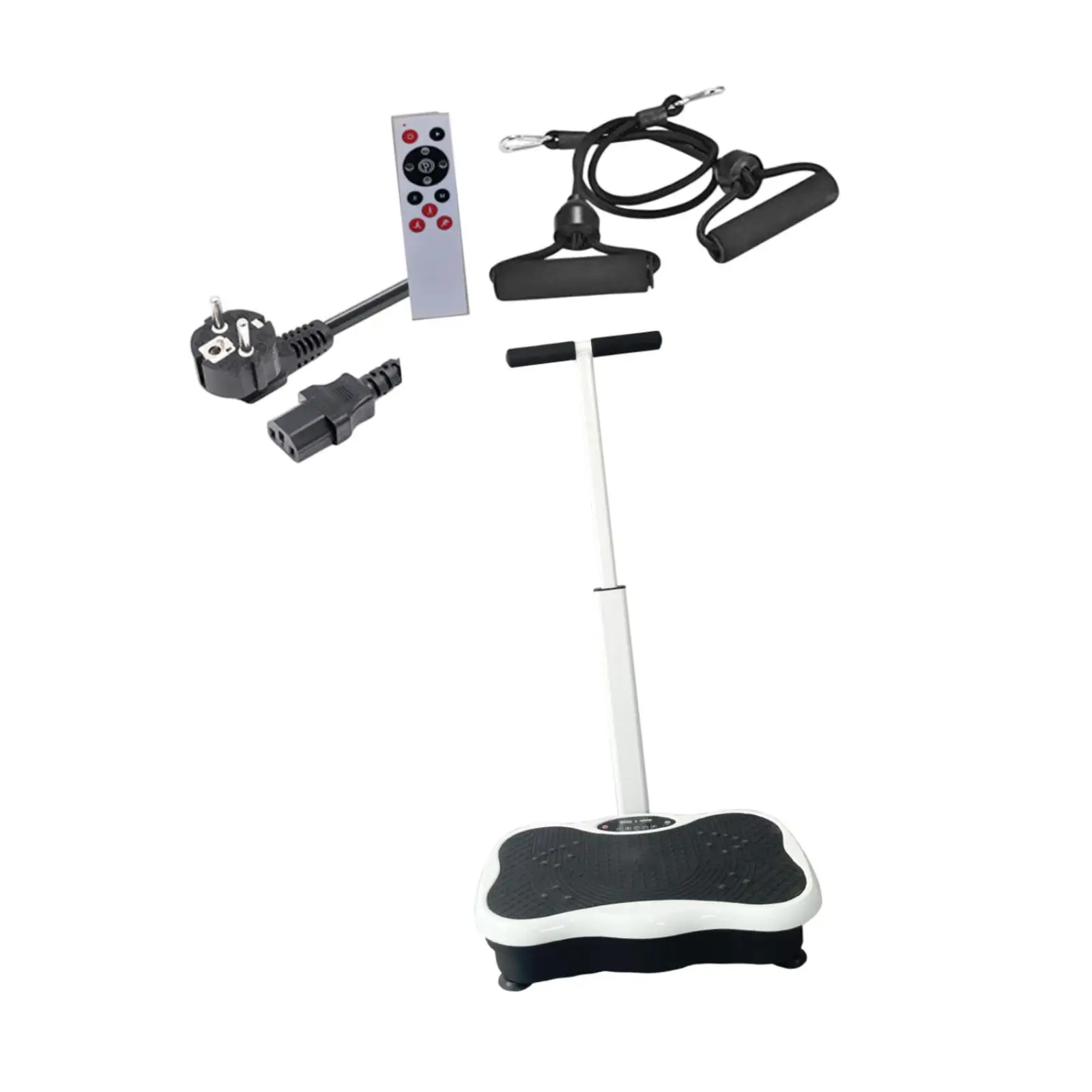 Vibration Plate Exercise Machine with Handles with Resistance Rope Shaking Board Vibrate Stand Fitness Trainer Full Body Workout