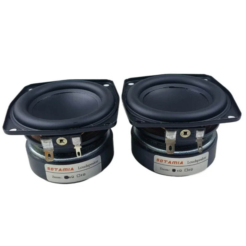 SOTAMIA 2Pcs 3 Inch Subwoofer Speaker 4 Ohm 35W Bass Woofer Audio DIY Hifi Music Bluetooth Speaker Bookshelf Power Loudspeaker