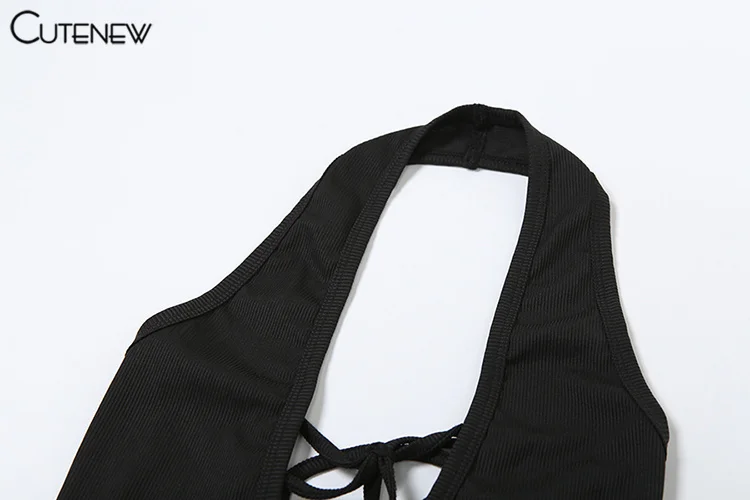 Halter Solid Playsuits Women Hipster Simple Drawstring Backless Bandage Skinny Overalls Female Classic Basic Sporty Wear