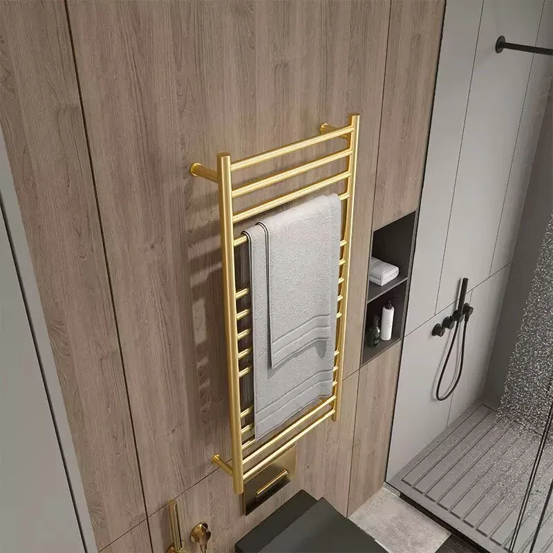 ราวแขวนผ้าขนหนูไฟฟ้าแบบติดผนัง รุ่น Gold Fashion ใช้ไฟ AC110-240V กำลังไฟ 162 วัตต์ กันน้ำ ผลิตจากสแตนเลส 304 สำหรับห้องน้ำ 1