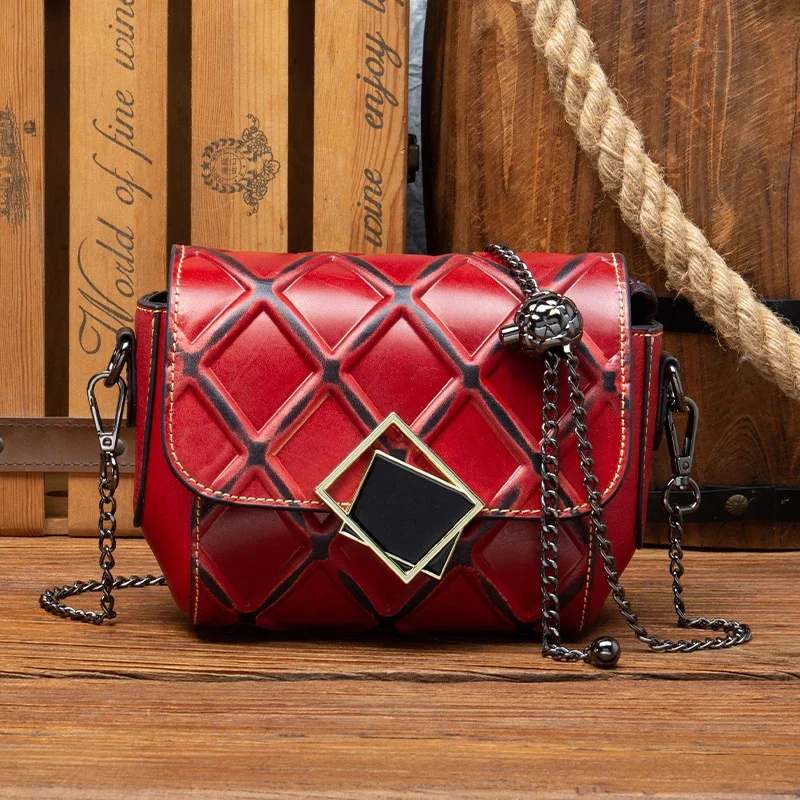 

Women Genuine Leather Messenger Cross Body Purse Bag Dinner Embossed Handbag Real Cowhide Female Pouch Shoulder Bags