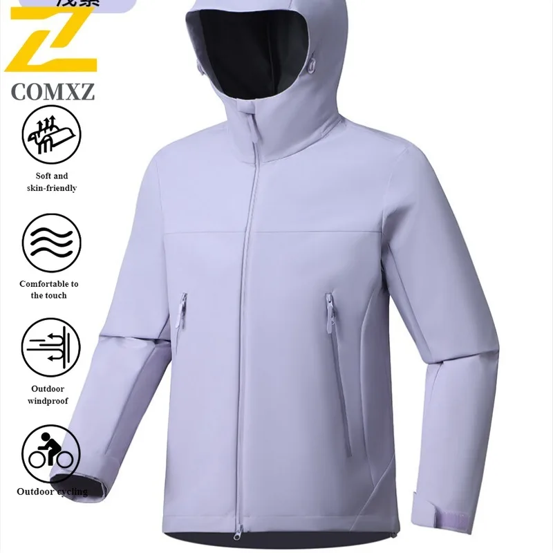 EIAO Windbreaker Men's Hooded Jacket Waterproof Windproof Outdoor Coat Spring Autumn Hiking Camping Sportswear Casual Trekking