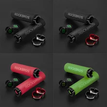 

ROCKBROS Bicycle Grips Sponge MTB Handle Anti-skid 3D Silicone Grip Alloy Bilateral Cycling Handlebar Ultraight Bike Accessories