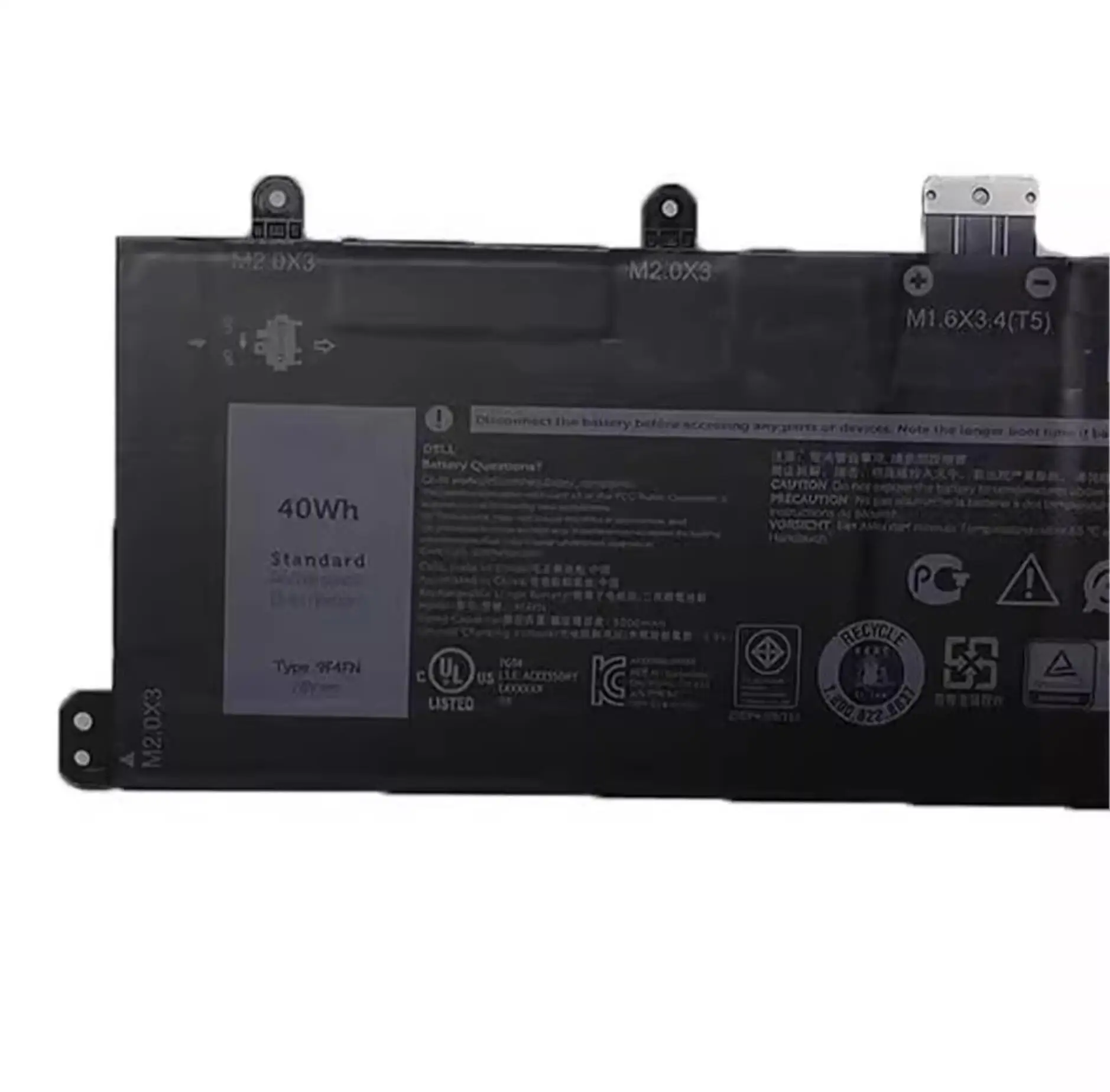 7320 탈착식 배터리, 14 3420 시리즈, 2VKW9, 2ICP4, 79/112, 7.6V, 40WH, 9F4FN