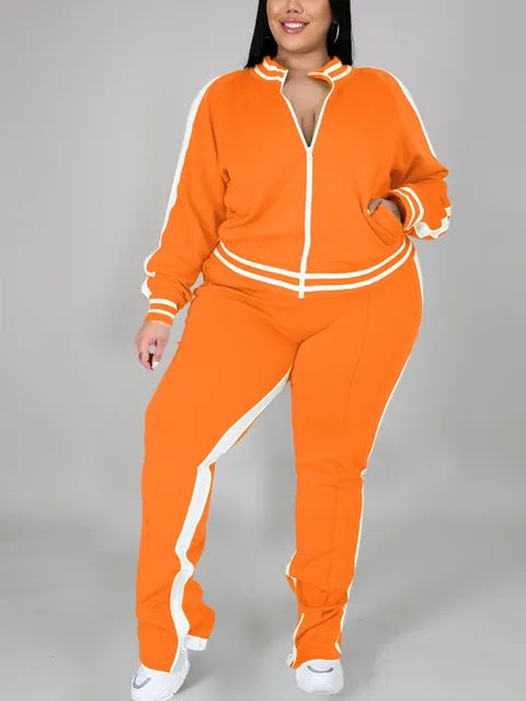 Модель 5XL, женская одежда, брюки с длинным рукавом, однотонный характерный повседневный спортивный женский костюм большого размера 1
