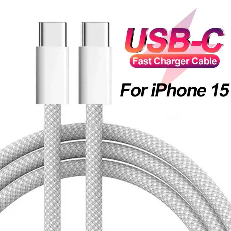 

60W Fast Charger 3A USB C Type C Cable For Apple iPhone 15 15pro 15plus 15 Pro Max Quick Charging For Macbook Air Data Cable