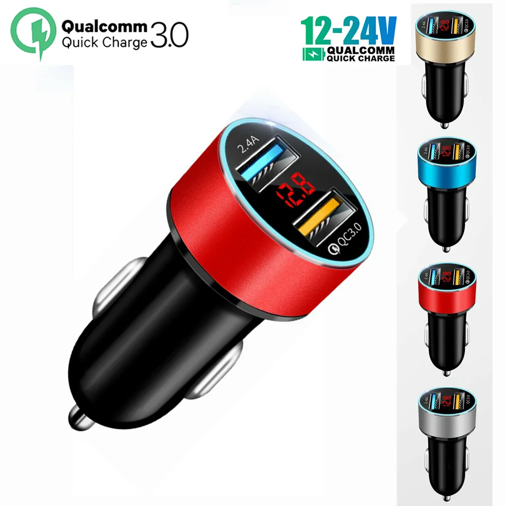 Chargeur voiture 2x USB 12V Quick Charge 3.0 3.1A