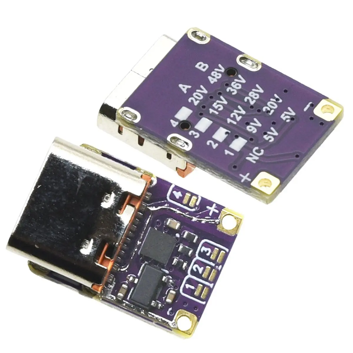 (A23G) PD3.0 PD3.1 QC3.0 트리거 모듈 Type-C 5-48V 5A 고속 충전 디코이 보드 DIY 보조 배터리 어댑터 20개