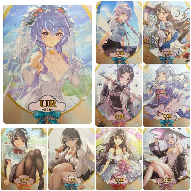 

18pcs/set Feast of the Goddess UR series Kamisato Ayaka Yor Forger Anime characters Collection flash card Christmas gift toys