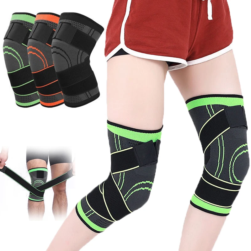 Black Knee Compression Sleeves Male And Female Pads With Shoulder