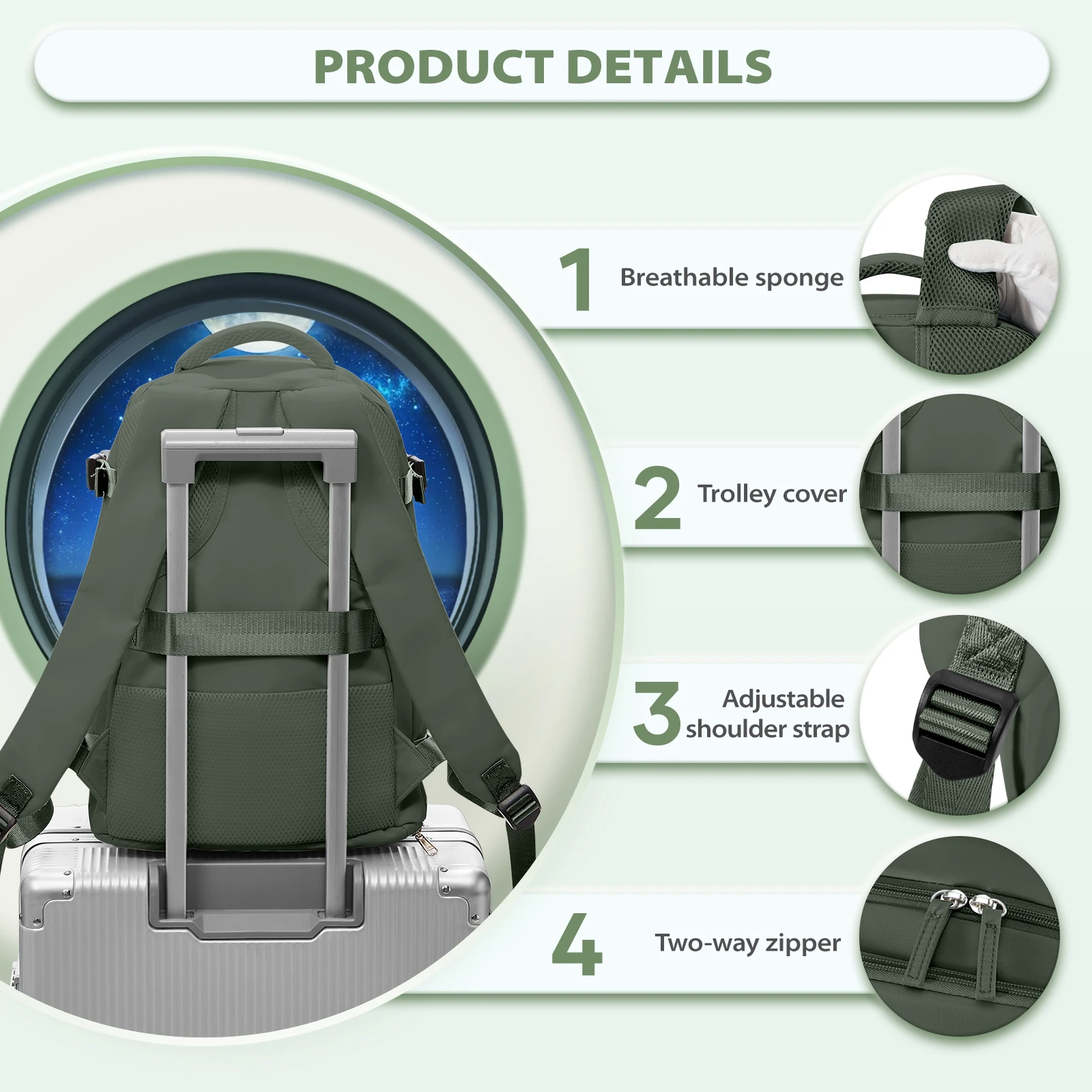Backpack Travel Cabin Airplane 40x20x25, Backpack Cabin for Ryanair Travel Suitcases 40x30x20 Men Cabin Hand Luggage Anti-theft