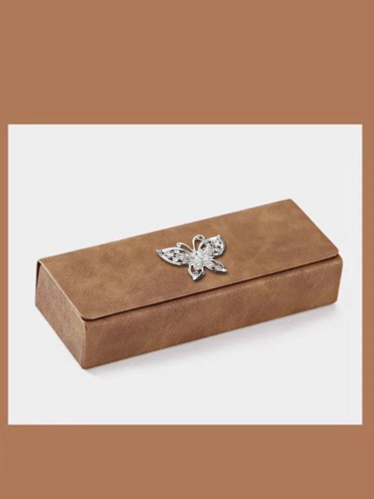 

Modern Eyewear Cases Retro Sun PU Safe Flamboyant Golden Arrow Decor, Infinity Nets.