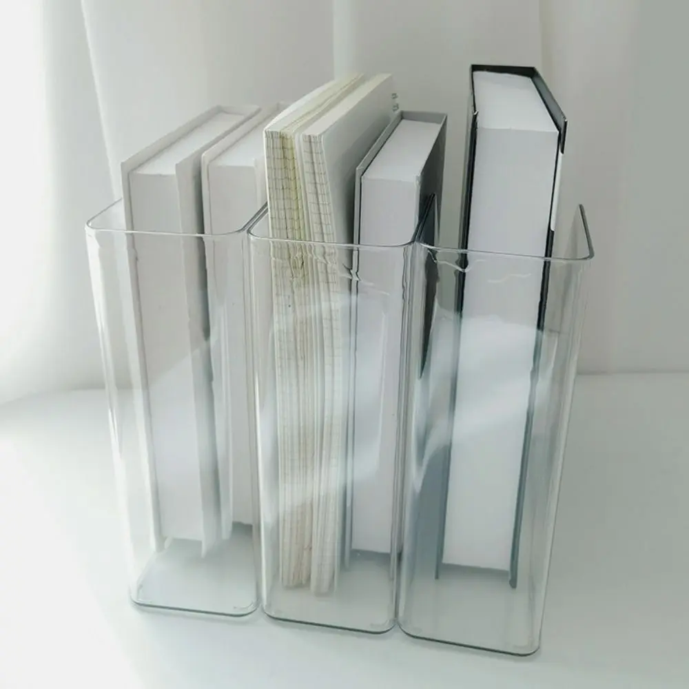 Clear Desk Organizer: Slim Vertical File Folder and Paper Tray Storage Solution