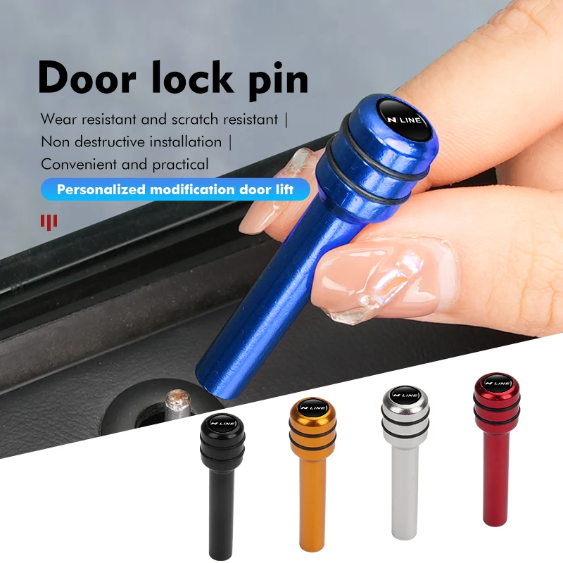 4 Pz/Set Car Window Door Lock Pin Cover Adesivi Accessori Per Hyundai N Nline Tucson Kona Sonata Veloster I20 I30