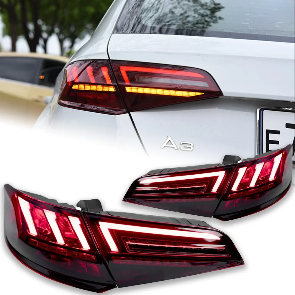 Car Lights For Audi A3 Hatchback Led Tail Lamp 2013- Sportback Dynamic Signal Tail Light Rear Stop Brake Reverse Accessories