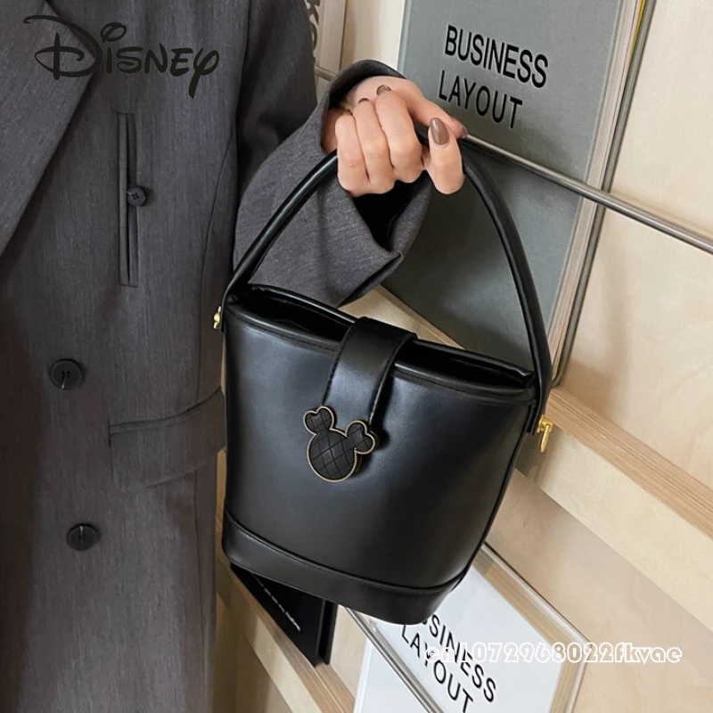 Disney Mickey New Women's Crossbody Bag Fashionable and High Quality Women's Shoulder Bag Solid Color Large Capacity Women's Bag