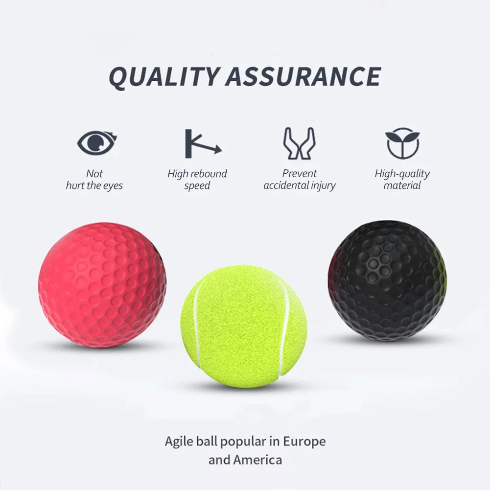 Head-mounted PU Punch Ball Boxing Training Ball Improve Speed with Adjustable Headband Ultimate Reflex Boxing MMA Gear