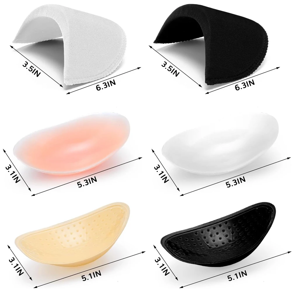 Reusable Anti Slip Enhancer Shoulder Pads Adhesive Shoulder Push-up Pads Sponge 2/1 Pair for Women Clothing
