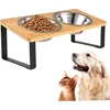 Cat Bowl with 15° Tilting Stand Stainless Steel Elevated Cat Bowl Pet Feeding Station Suitable for Food and Water