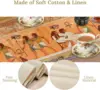 Ancient Egypt Linen Table Runner Mythology Egyptian Gods Pharaohs Antique Hieroglyphs Table Runne for Kitchen Dining Party Decor 6