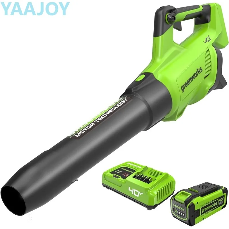 

Greenworks 40V (160 MPH / 700 CFM / 75+ Compatible Tools) Cordless Brushless Axial Leaf Blower, 8.0Ah Battery and Charger Includ