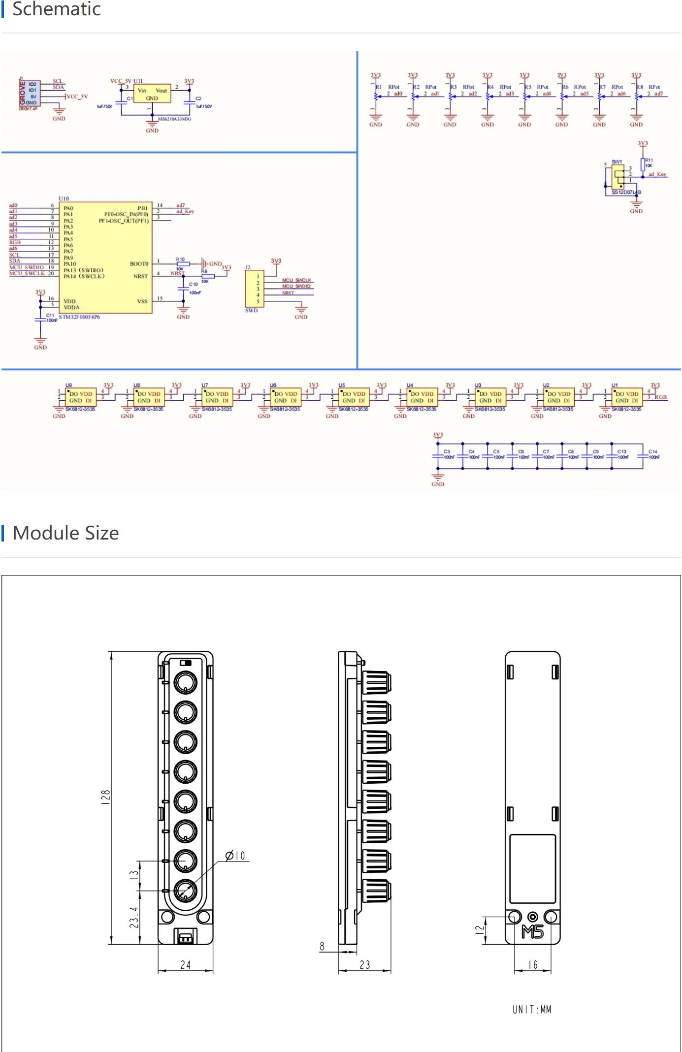 Official 8-Angle Unit with Potentiometer
