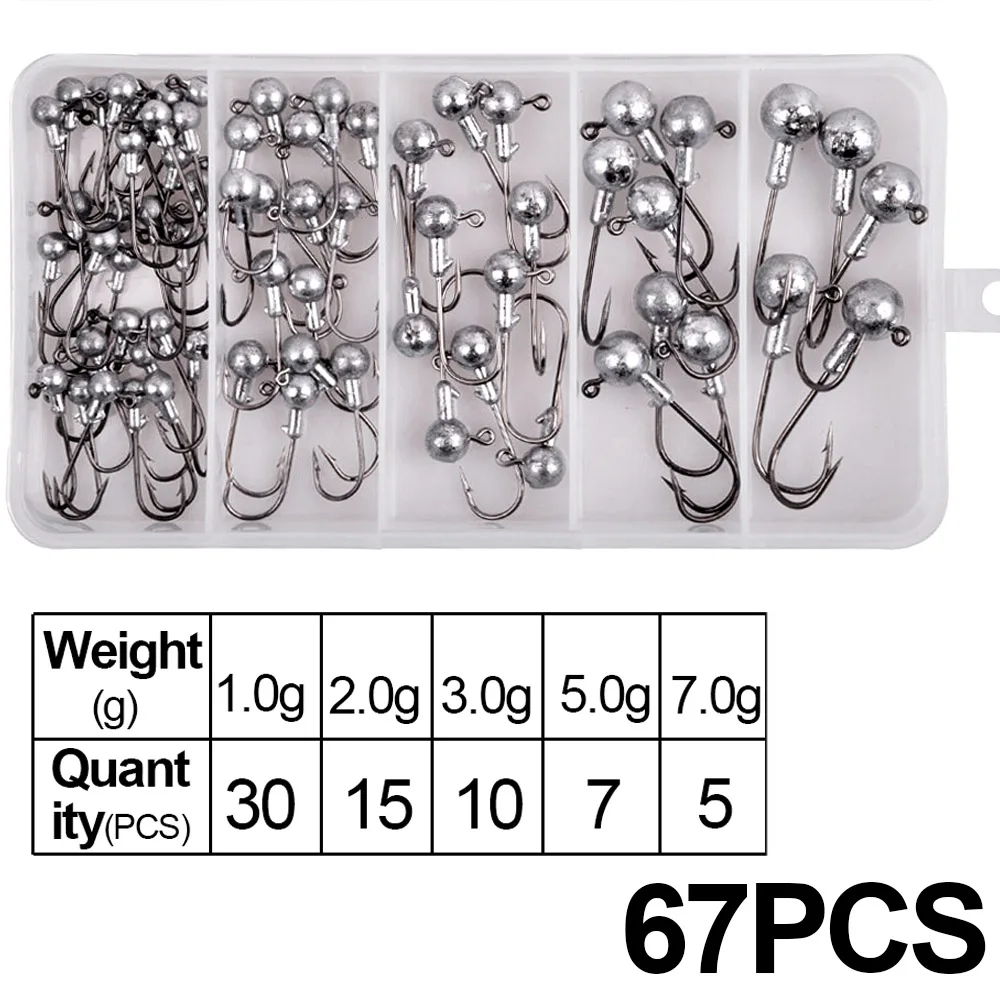 67Pcs jig heads set