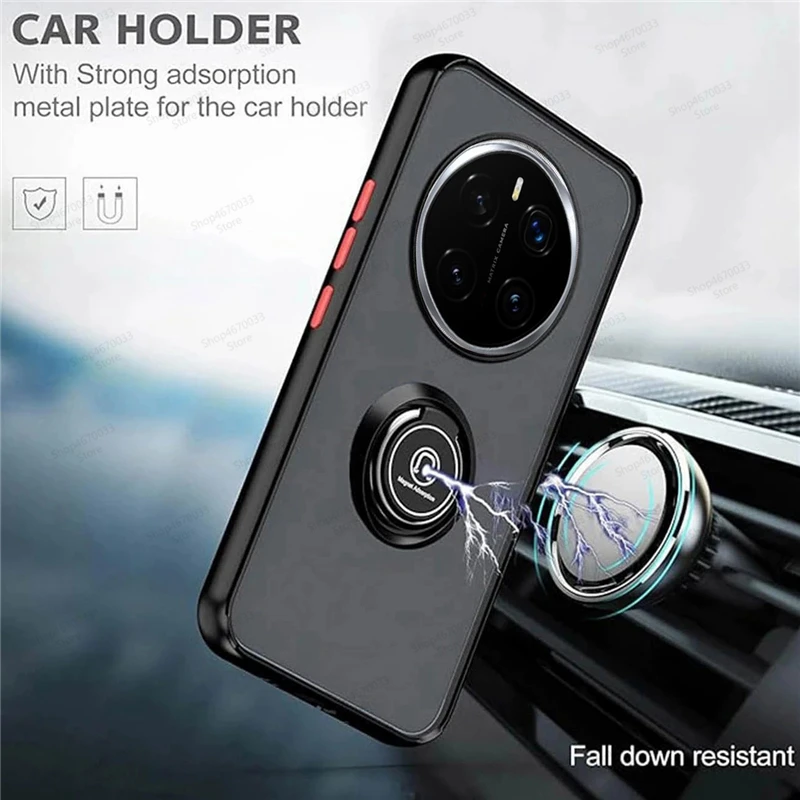 Enhanced Magnetic Phone Case with Shockproof Ring Holder