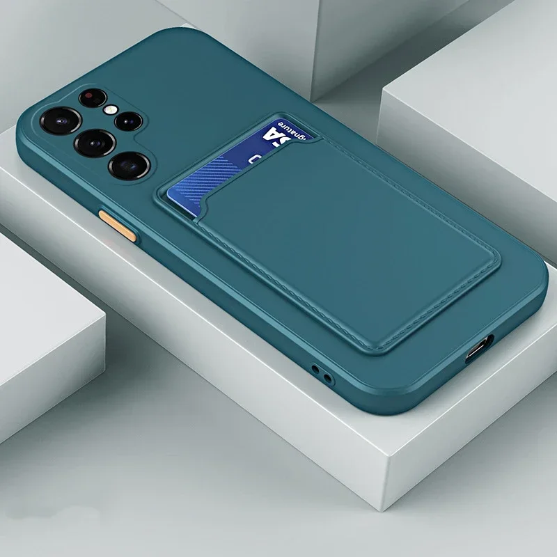 Universal Card Holder Phone Case with Lens Protection and Soft Cover Design
