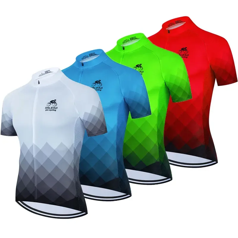 Cycling Jersey Summer Short Sleeve Men Breathable Cycling Clothing Quick Dry Bicycle Shirt Road MTB Bike