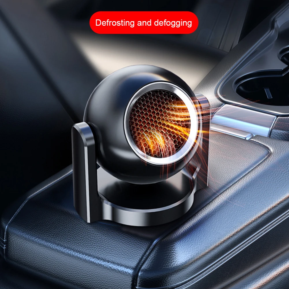 Chauffage 12V Voiture Chauffage Rapide Dégivreur De Pare-Brise Portable Rotation à 360 Degrés pour Voyage Camping_voghion.com