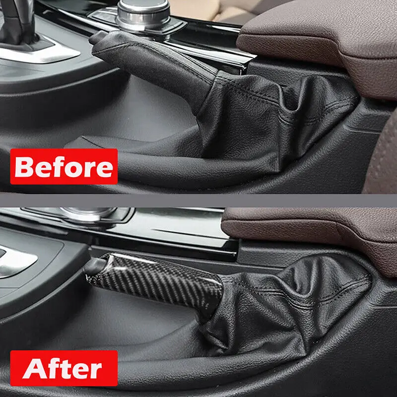Carbon Fiber Appearance Front Handbrake Brake Handle Cover Suitable For BMW E46 E60 E90 E92 F30 F31 F32 F33 F34 2012-