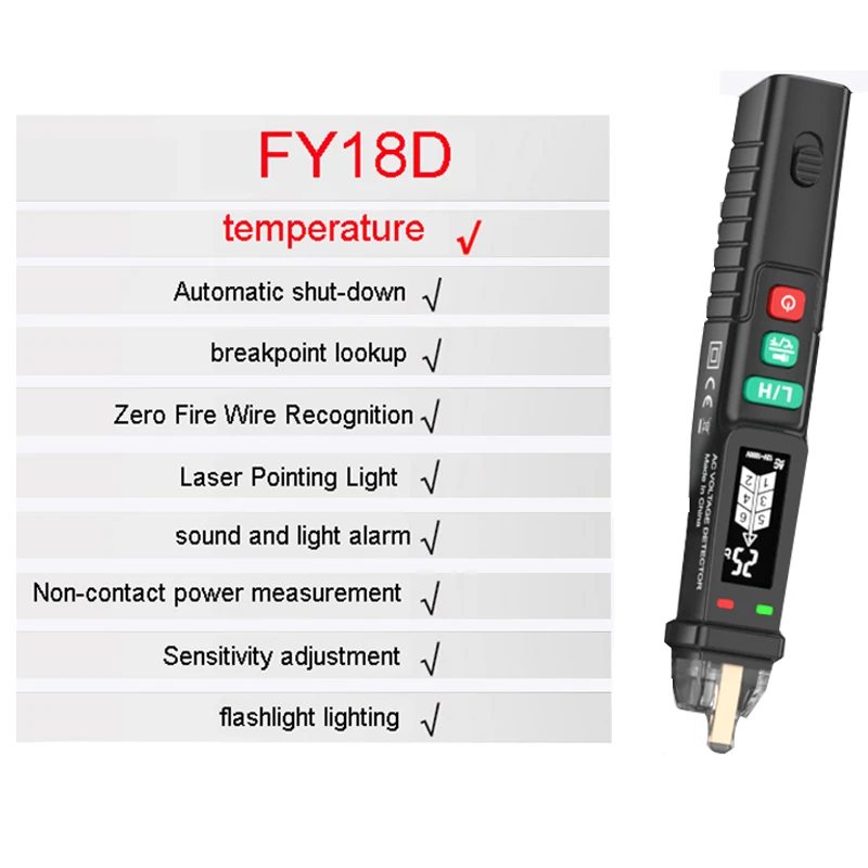Non-Contact Voltage Tester Pen - AC/DC 12-1000V | Electric Safety Tester | Made In USA 11 thumbnail image
