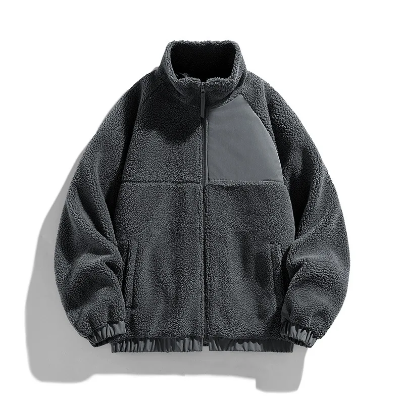 

Unisex Lamb Wool Fleece Jacket Autumn-Winter Outerwear for Couples New Winter Fashion Trend Lamb Wool Jacket Lovers Jacket Cozy