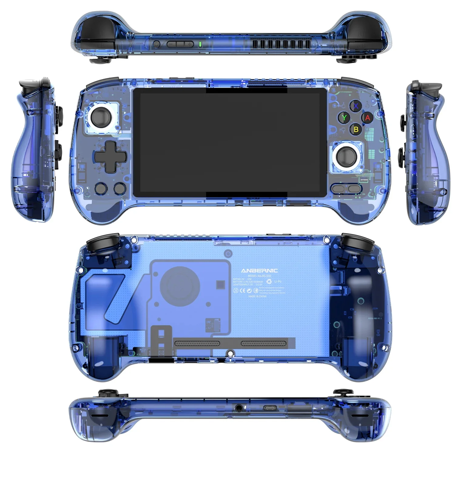 

RG556 Retro Handheld Game Console Android 13 5.48 Inch AMOLED Screen 5500mAh WIFI BT5.0 Wireless Bluetooth Retro Video Player