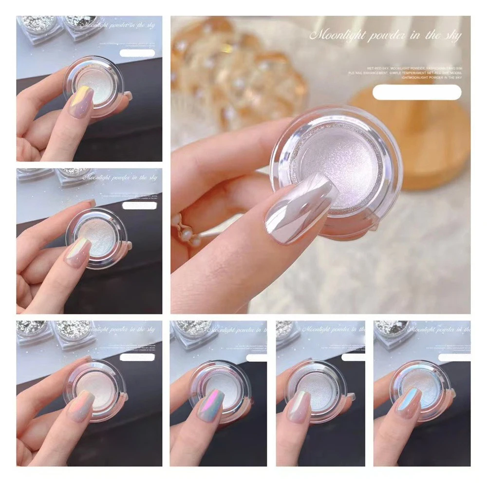 

1 Box Mirror Chrome Nail Powder Metallic Rubbing Glitter Pigment Gold Dust Gel Polish Flake Nail Art Decoration