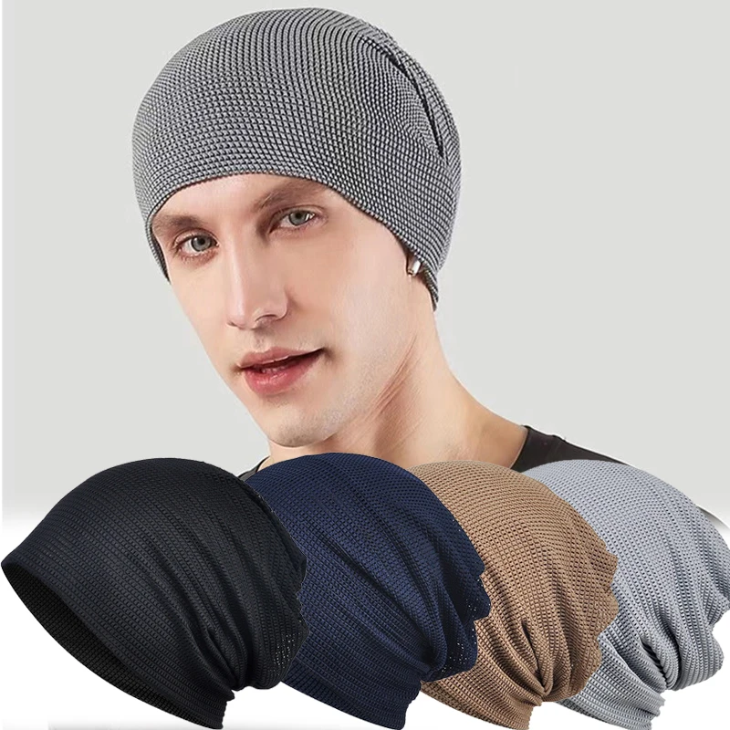 

Men Beanie Hat Unisex Sports Running Cap Mesh Breathable Tennis Baseball Hat Hiking Cycling Caps Quick-drying Soft Beanie