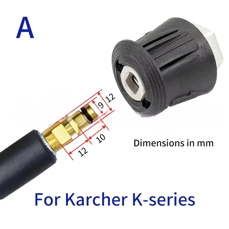 High Pressure Hose Adapter for Karcher/Bosch/Nilfisk/Lavor M22-14MM Car Washer Outlet Connect with Pressure Pipe Connector 6