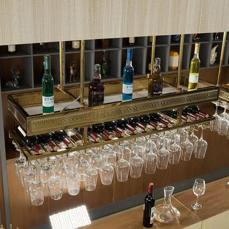 Bar Stainless Steel Wine Rack Wine Glass Rack Glass Hanging Inverted Home Hanging Storage