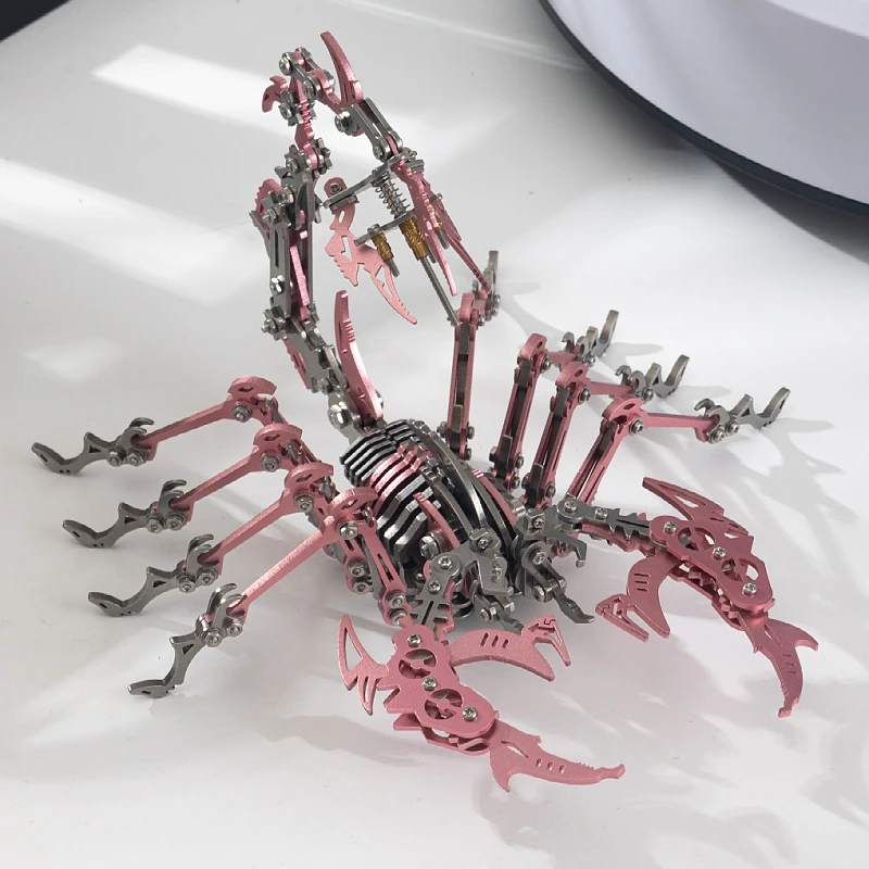 MOKR Animal Color 3D Metal Puzzle Scorpion Gift And Toys Puzzle For Kids Adults Learning Education Steel DIY Jigsaw Model