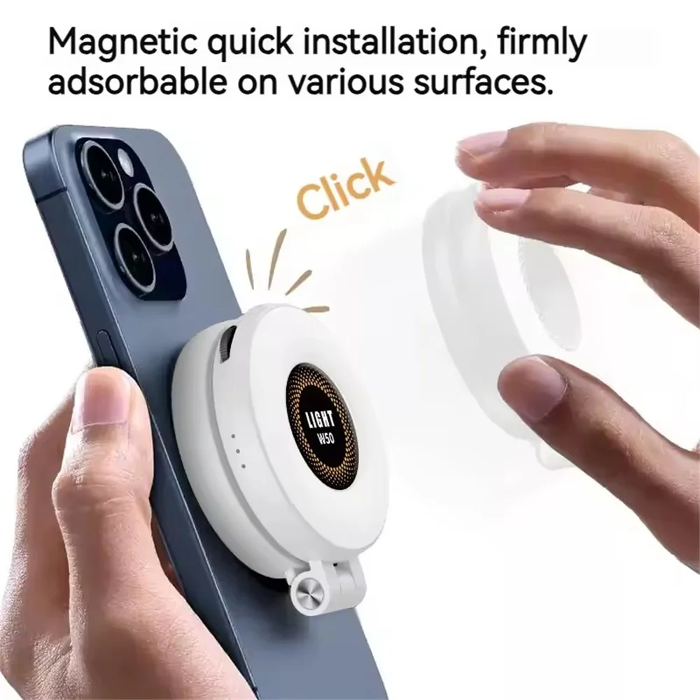 Roreta Compact Magnetic Selfie Ring Light with 3 Adjustable LED Modes