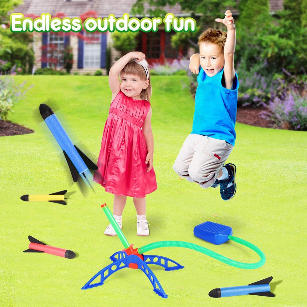 Air-Rocket-Foot-Pump-Launcher-Toy-For-Outdoor-Children-Foot-Flashing ...