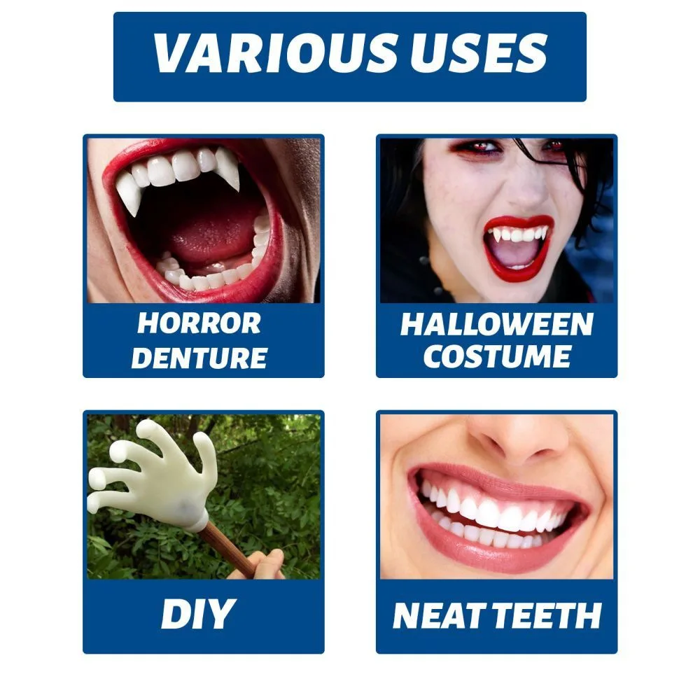 Resin Tooth Repair Glue Shapeable Teeth Gaps Filling Solid Glue Temporary Teeth Repair Falseteeth Safety Dental denture adhesive