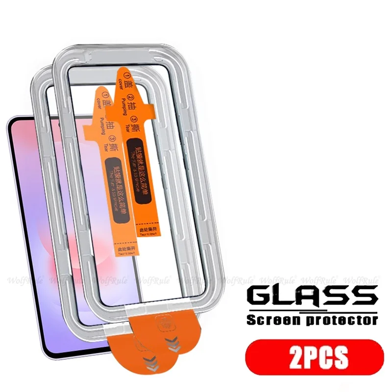 Premium Tempered Glass Screen Protector with Full Cover Glue for Samsung Galaxy A37 - Dust-Free Protection