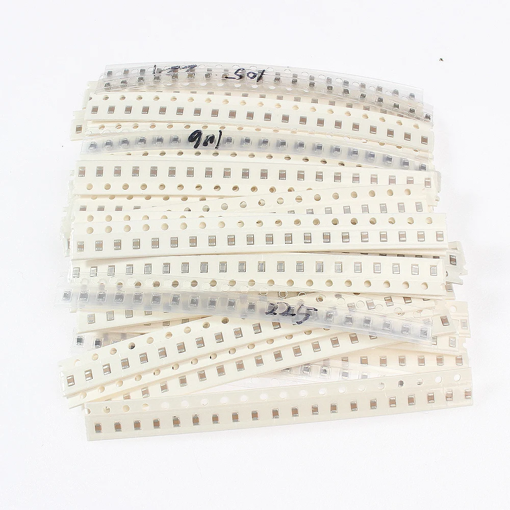 720PCS 0805 SMD Capacitor Kit, 1pF ~10uF, 36 Values*20pcs,0805 Capacitor Assorted Set 10PF 30PF 47PF 330PF 4.7NF 10NF 68NF 100NF