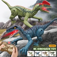 Dinosaur Toys Remote Control RC Electric Walking Jurassic Dinosaur Simulation Velociraptor Toy With LED Light Roaring for Kids 2