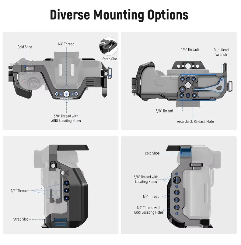 Gabbia NEEWER X-S20 Per Fujifilm - Video Rig Con Maniglia, Binario NATO Per Gimbal DJI RS2/RS3 - Foto 3